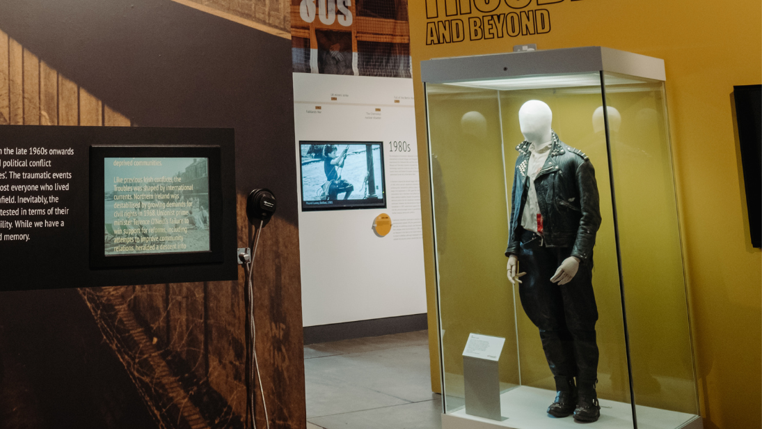 Image of the troubles and beyond exhibition focusing on the punk outfit