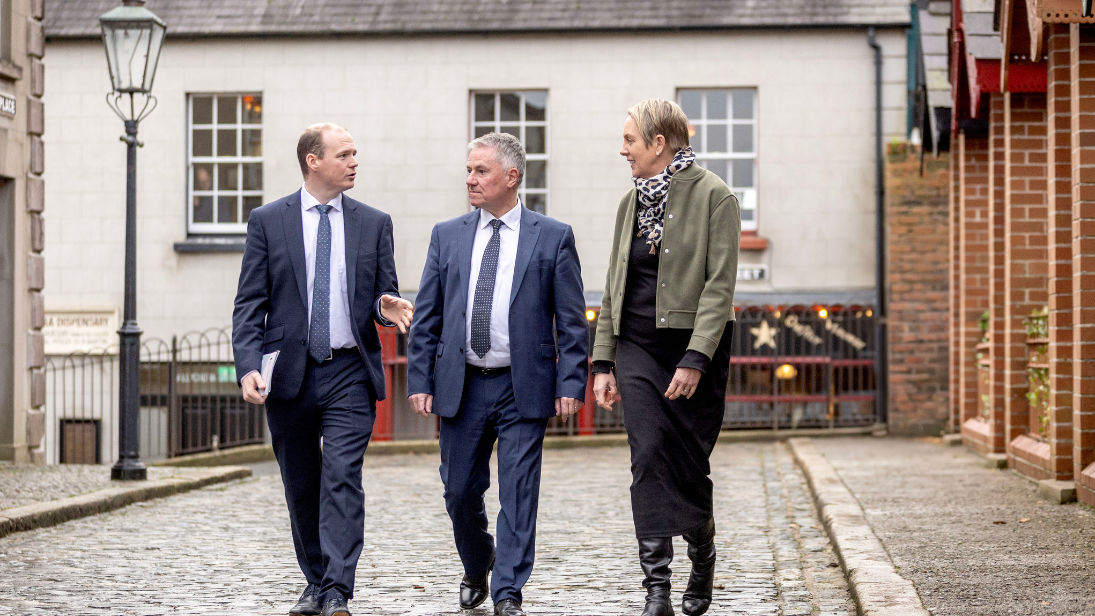 Communities Minister Gordon Lyons & Kathryn Thomson, Chief Executive of National Museums NI