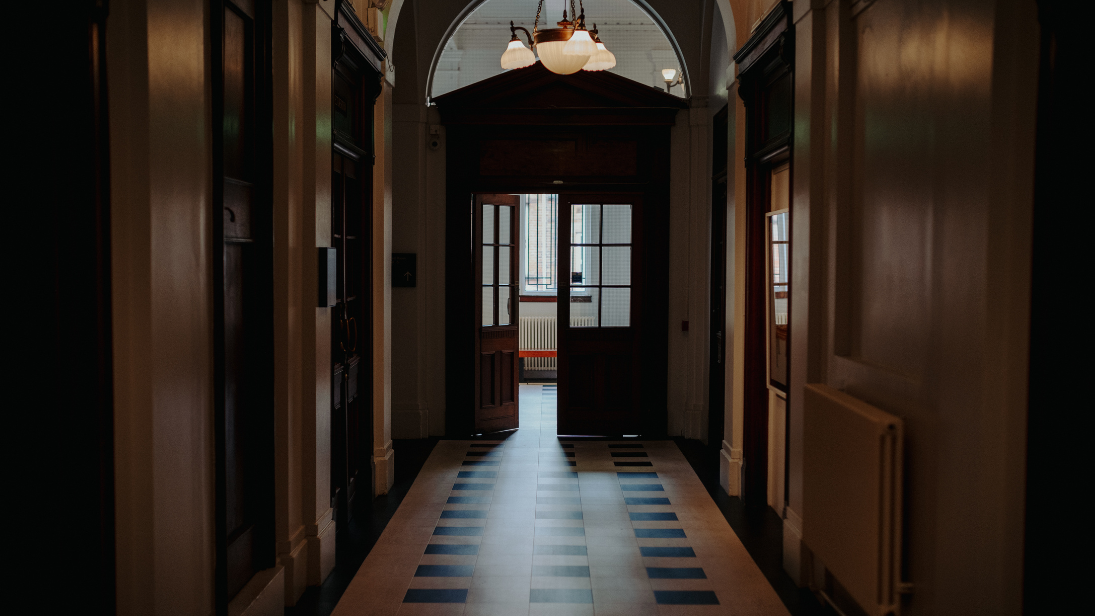 Hallway to the Lecture theatre at Ulster Museum