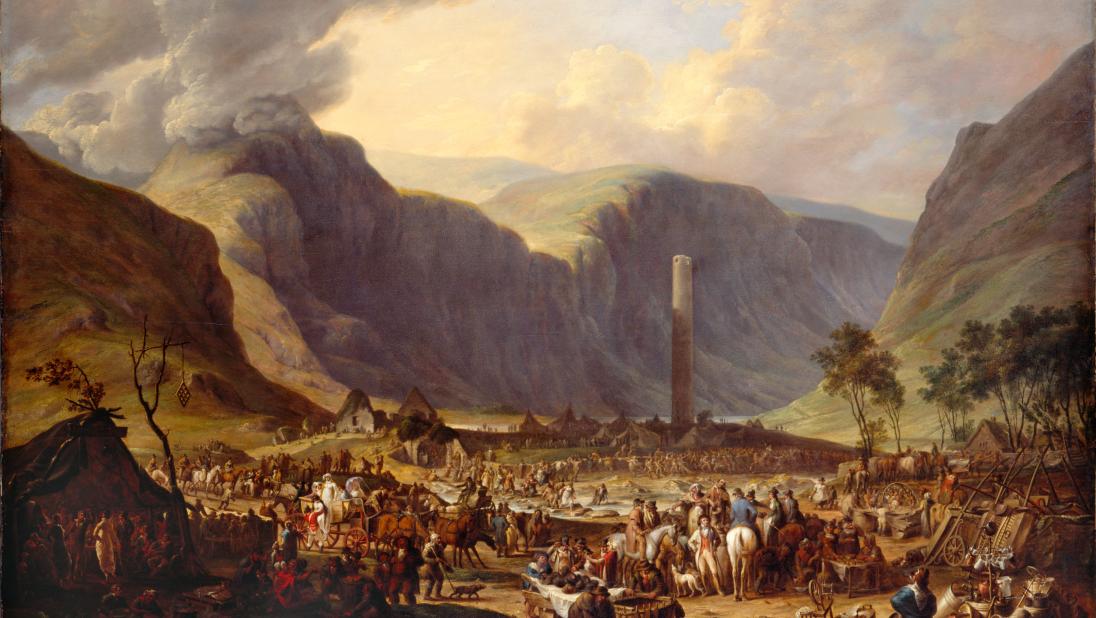 Joseph Peacock, The Patron, or the Festival of St Kevin at the Seven Churches, Glendalough (1813), (BELUM.U120)