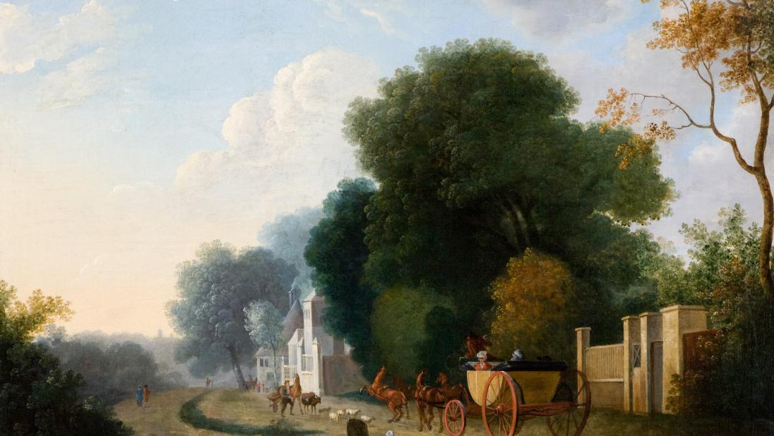William Ashford, Landscape with Carriage and Horses (BELUM.U2295)