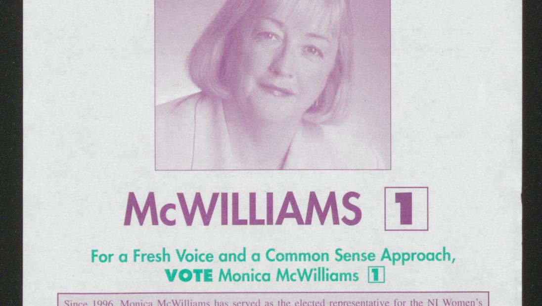 Election communication June 1998, Monica McWilliams