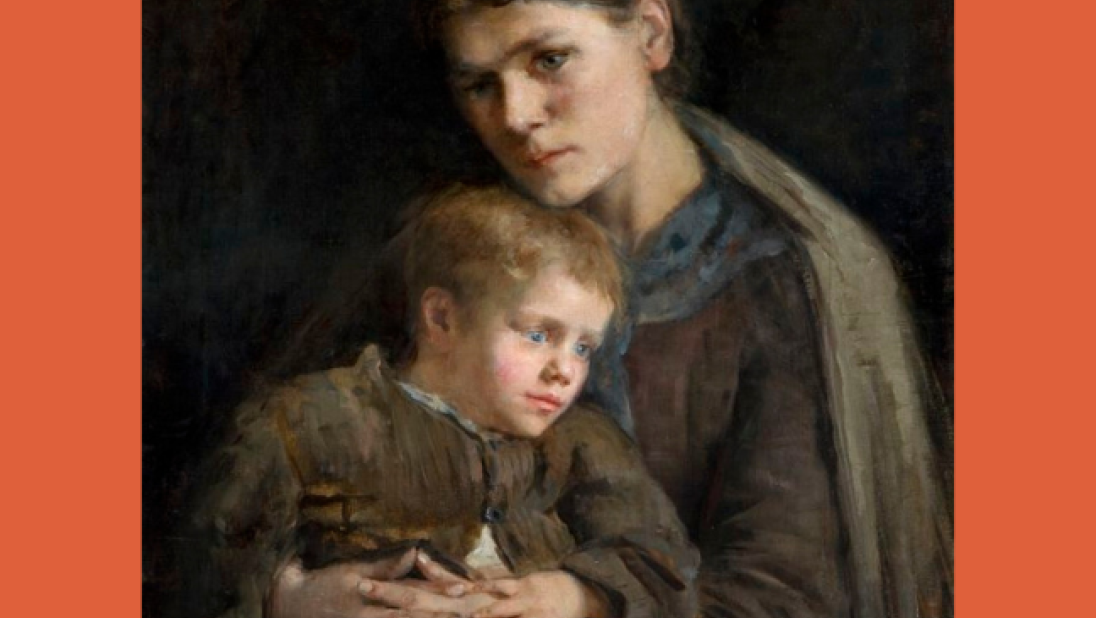 Painting of a mother and a young child