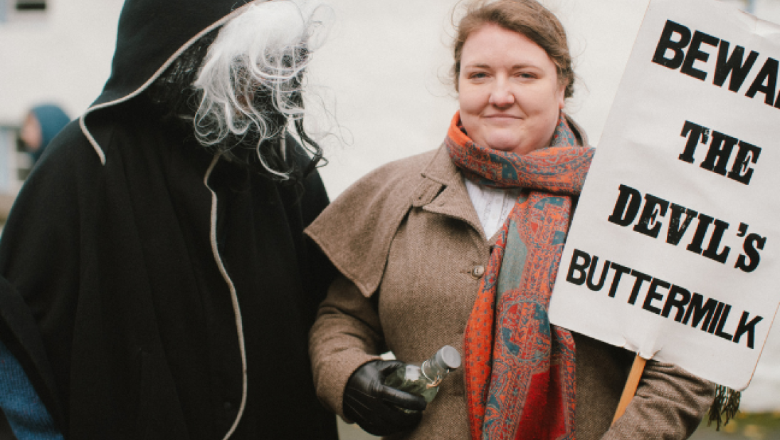 Two Ballycultra suspects in the Murder Mystery halloween activity