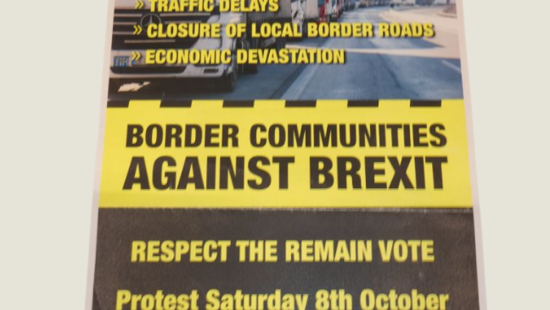 Poster advertising a protest against Brexit on Saturday 8th October