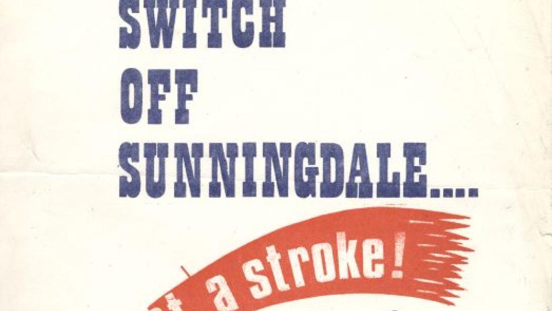 Leaflet 'SOS - Switch Off Sunningdale' leaflet produced by the United Ulster Unionist Council 