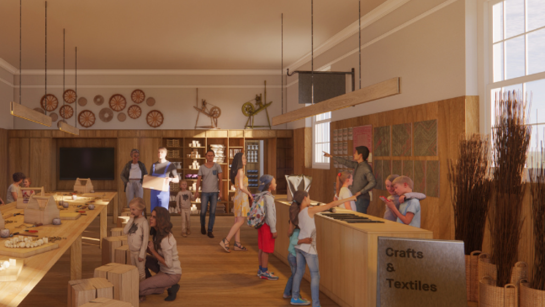 Artist impression of inside a new space at the Ulster Folk Museum