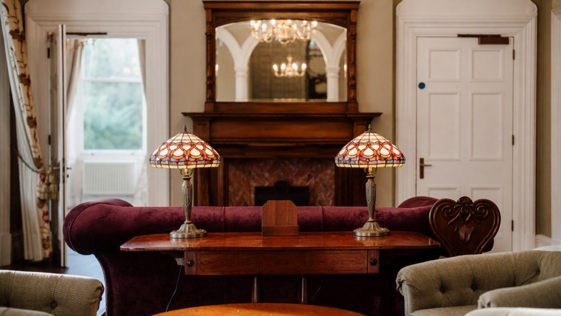 Fireplace in Foyer Cultra Manor