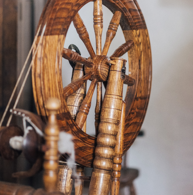 Wooden Spinning Wheel