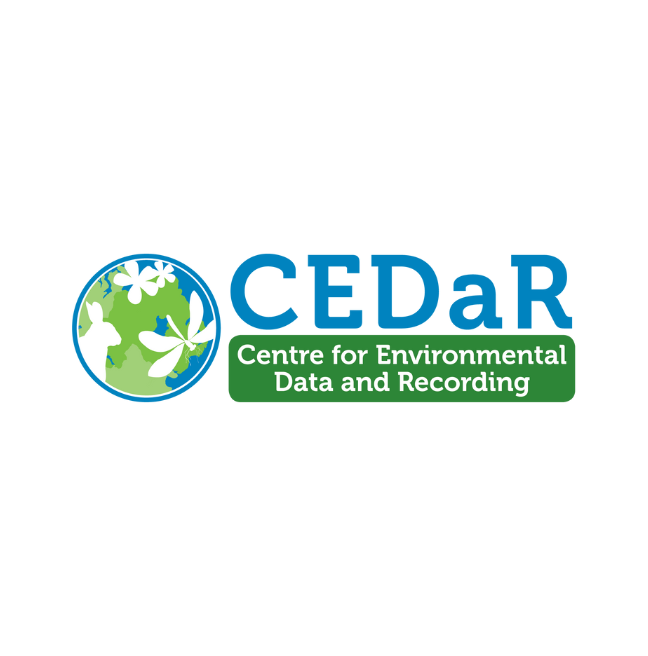 Centre for Environmental Data and Recording logo on white background
