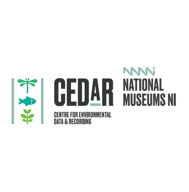 CEDar logo, which stands for Centre for Environmental Data and Recording. The logo is also joined by the National Museums NI logo on the right