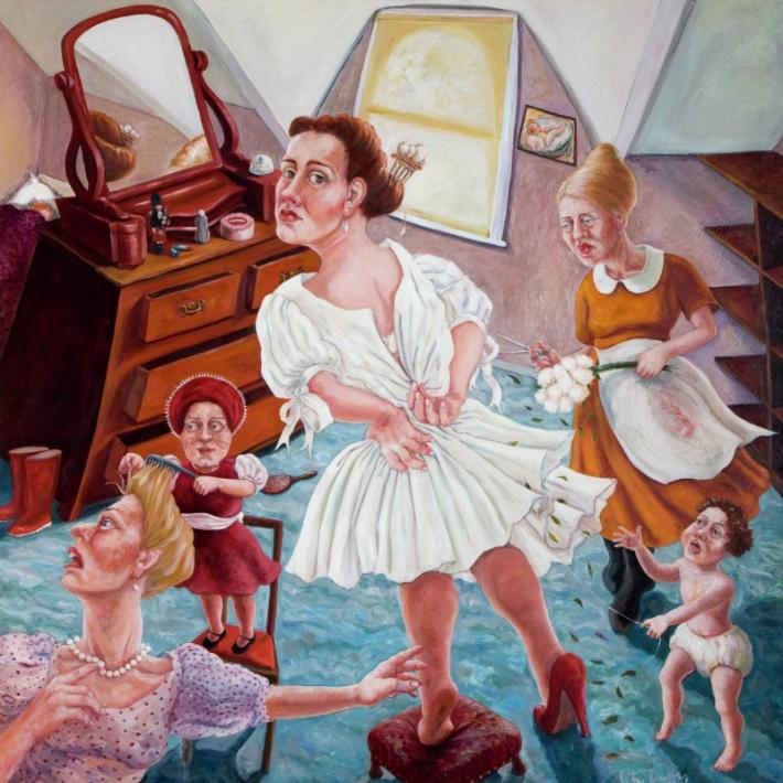 Nuptial Grooming (1994) oil on canvas. BELUM.U4984 © Rita Duffy 