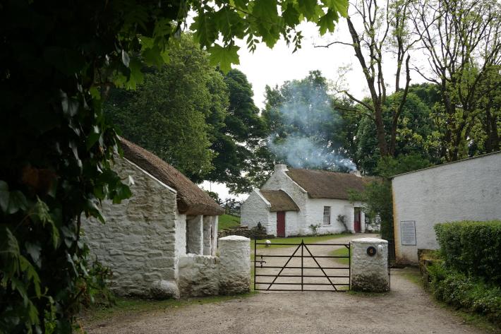 Mellon Homestead with smoke
