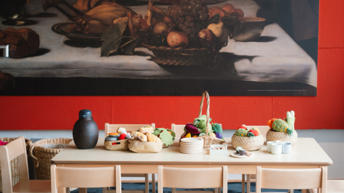 A table of felt art at discover caravaggio, ulster museum