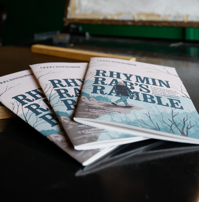 Three booklets for Rhymin Rabs Ramble self guided Ulster Scots trail