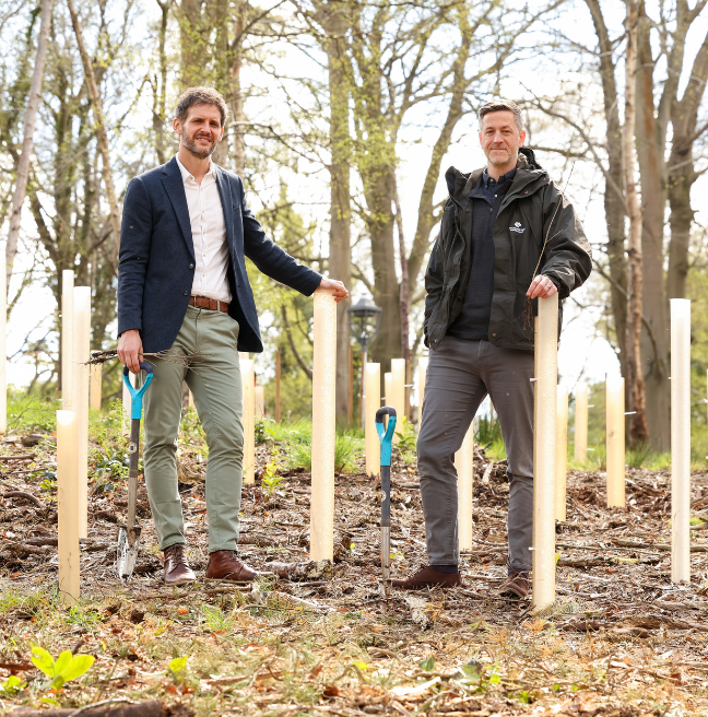 L-R Aaron Ward, Director of Public Engagement National Museums NI; John Martin, Director, Woodland Trust Northern Ireland 
