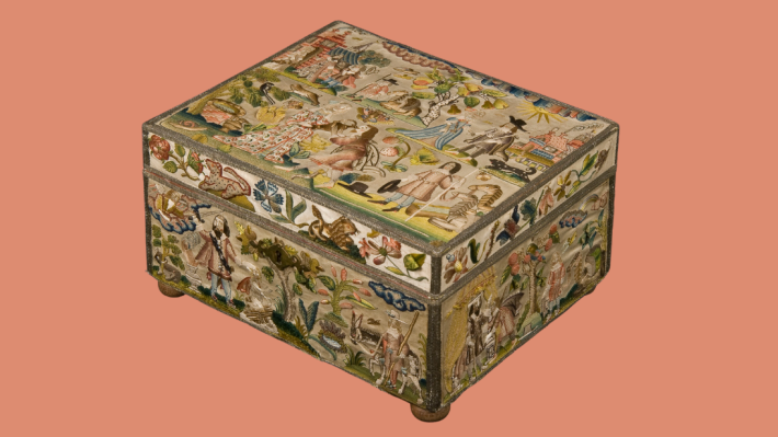 Detailed Casket on an orange background