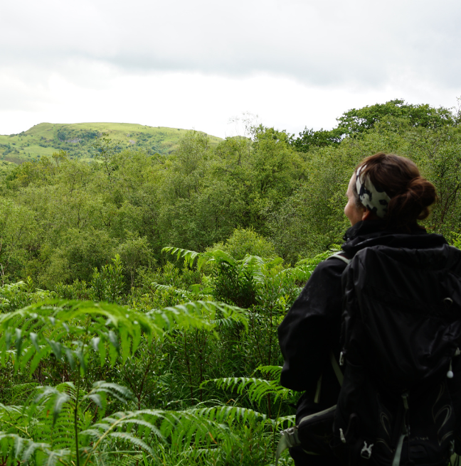 Rhonda Ridley looking out over Correl Glen