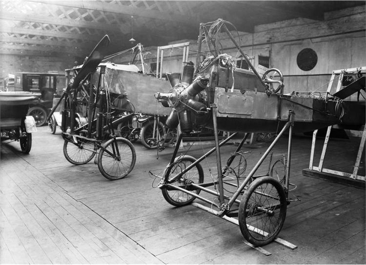 Two aircraft in garage of Spence & Johnston