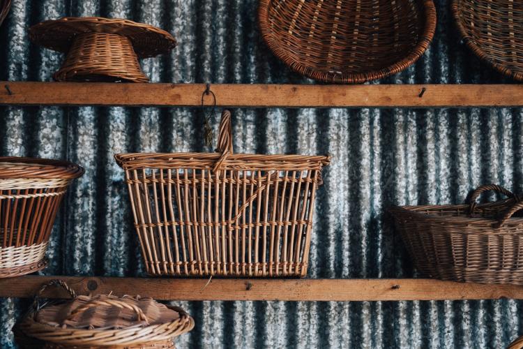 Willow baskets from the Ulster Folk Museum