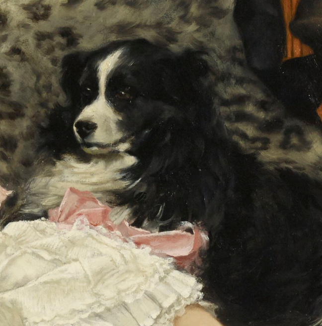 Close up of dog, James Tissot, Quiet
