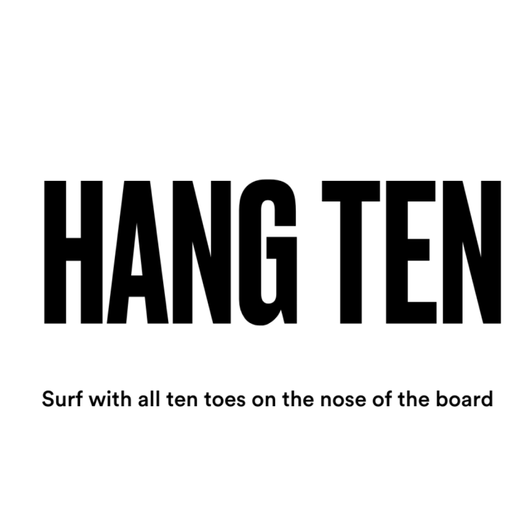 hang ten surfing slang