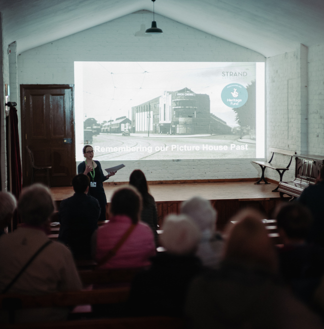A lecture in the Picture House 