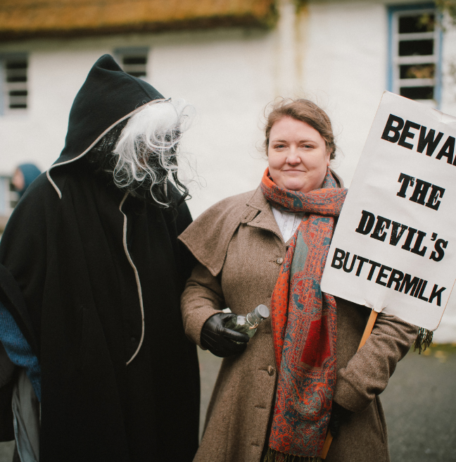 Two Ballycultra suspects in the Murder Mystery halloween activity