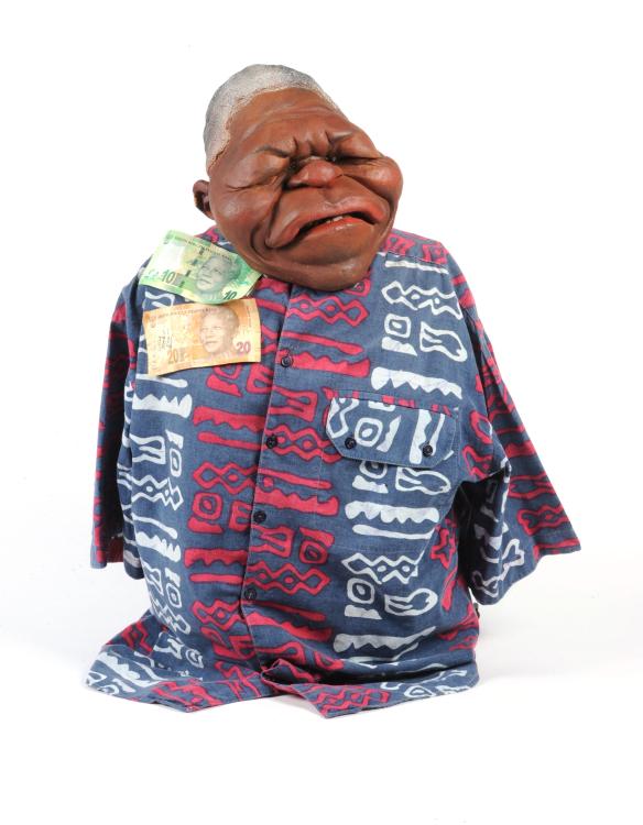 Spitting Image puppet of Nelson Mandela 