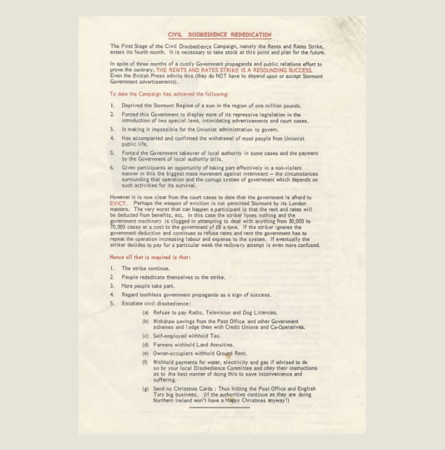 Civil Disobedience Rededication Leaflet