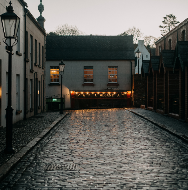 Ulster Folk Museum lit for christmas 