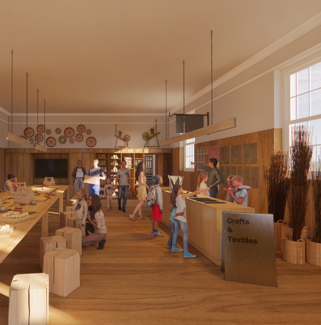 Artist impression of inside a new space at the Ulster Folk Museum