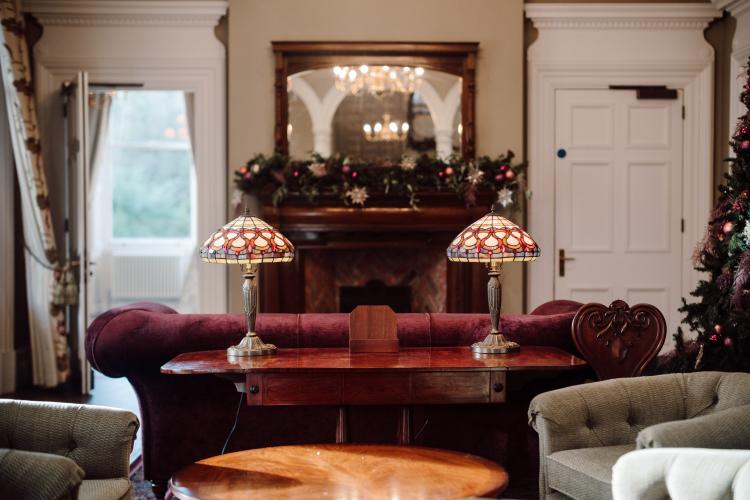 Cultra Manor Fireplace Christmas