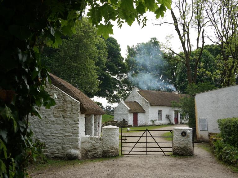 Mellon Homestead with smoke