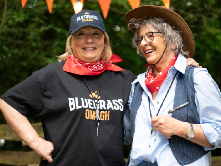 two women volunteering at ulster american folk park