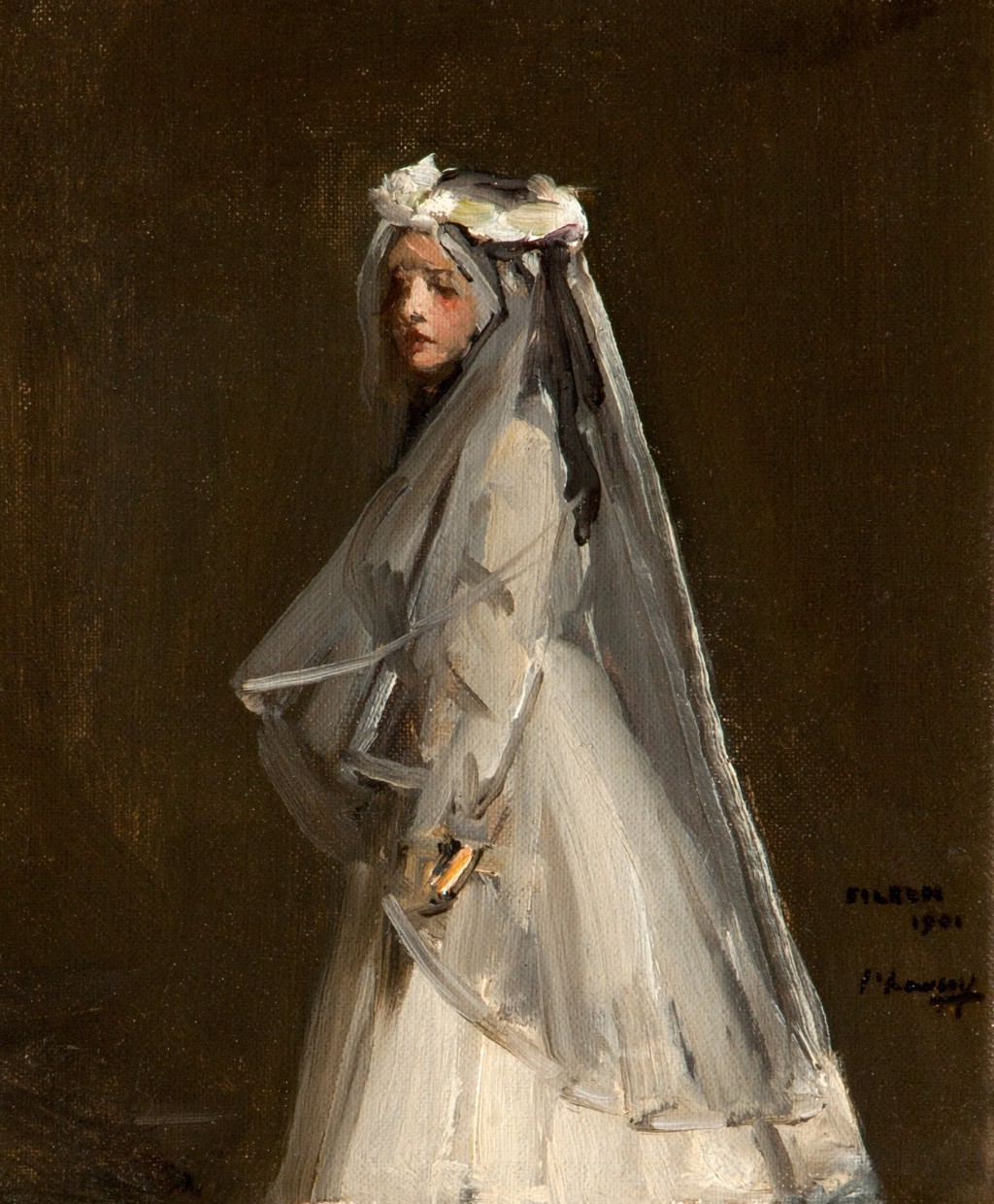Eileen, her first communion, 1901, Lavery