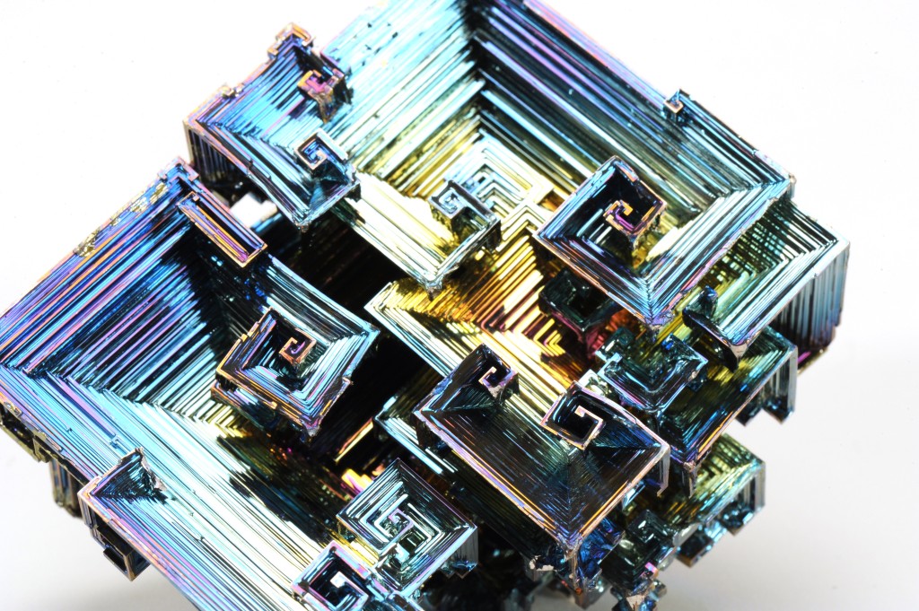 Artificially grown Bismuth crystal, Ulster Museum