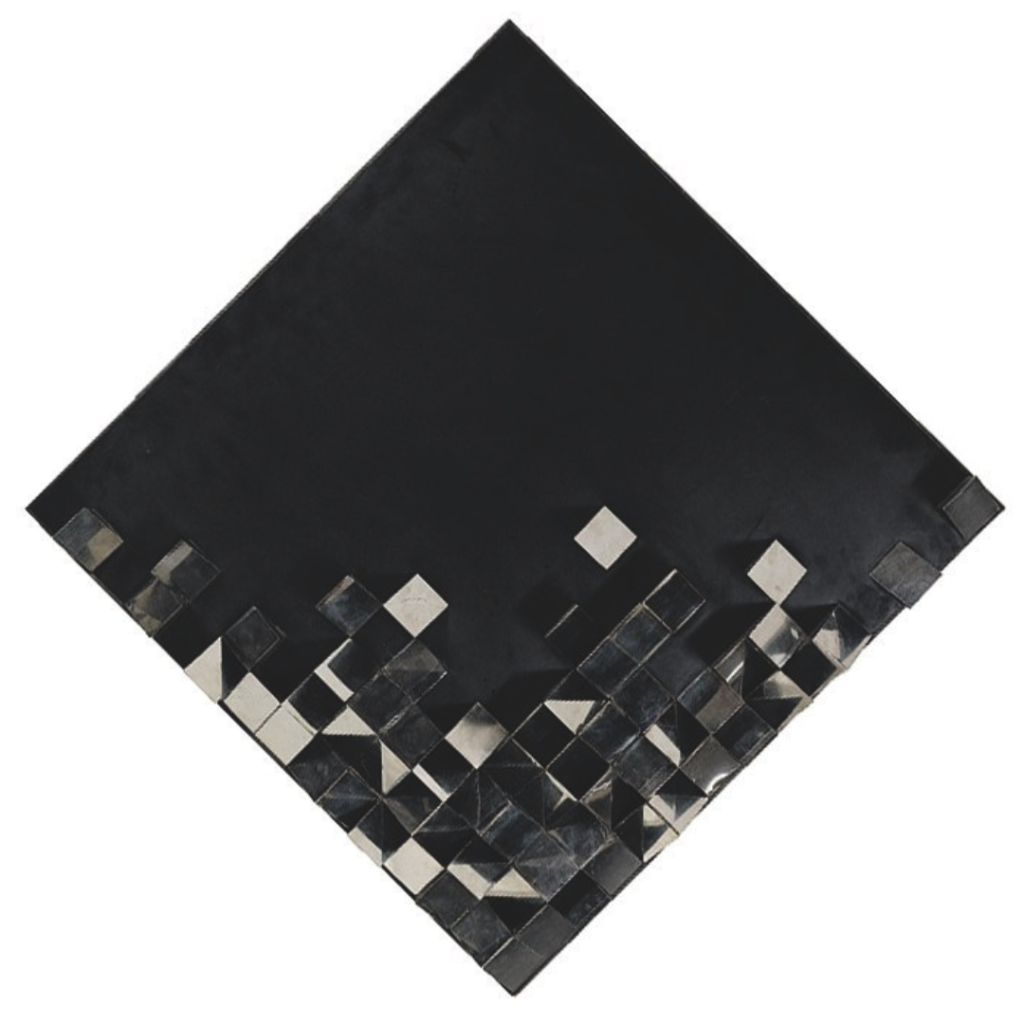 Dispersal : On Black (1967), stainless steel & wood & formica. BELUM.U1753 © The estate of  