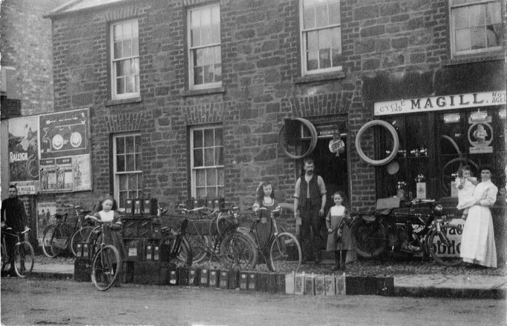 The Magill family outside their premises on Princes Street, early 1900s, courtesy of Mrs. Alison Smith 