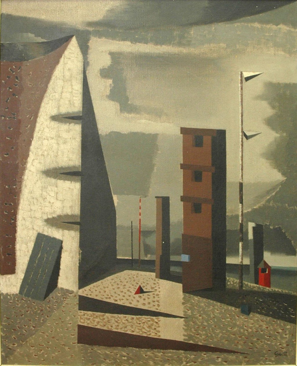 Surrealism painting by Colin Middleton, 'Souvenir: Hastings'