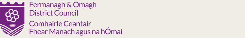 Fermanagh and Omagh District Council logo in purple