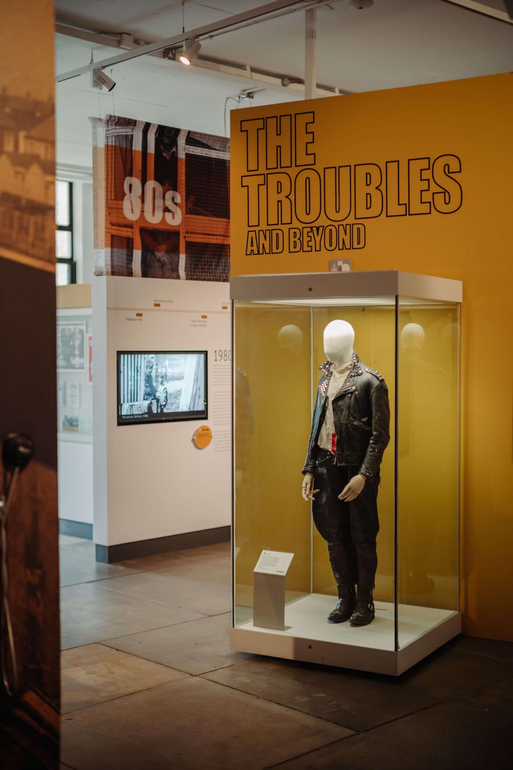 Mannequin with punk outfit in the Troubles and Beyond exhibition at Ulster Museum