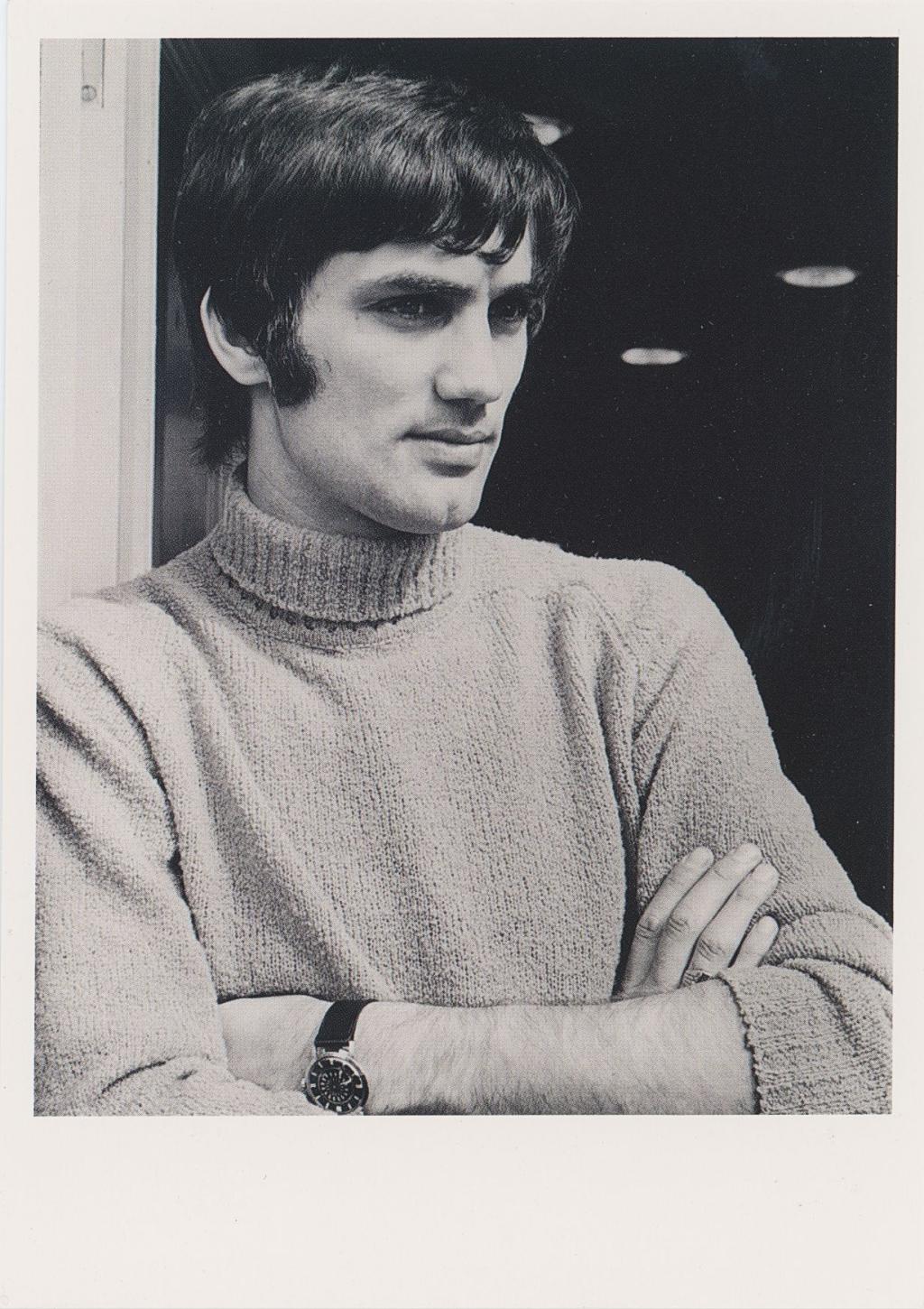 Black and white photograph of George Best