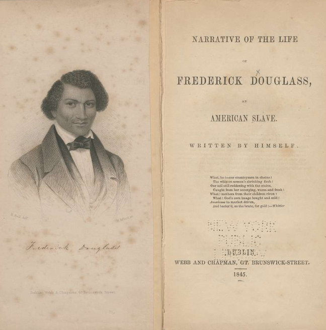 A scan of an old book, Narrative of the Life of Frederick Douglass