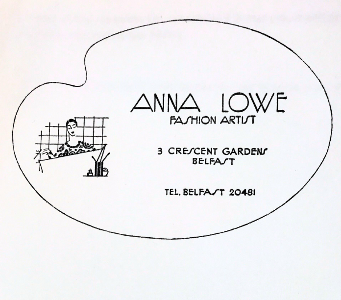 A letterhead for Anna Lowe, Fashion Artist