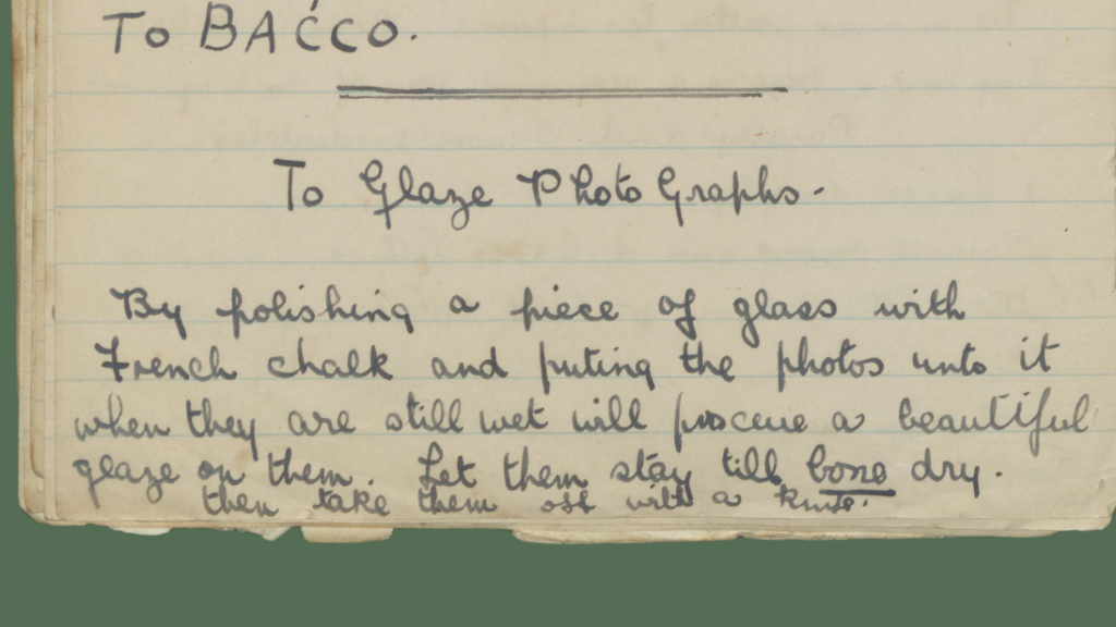 An activity for glazing photographs - see below for transcript